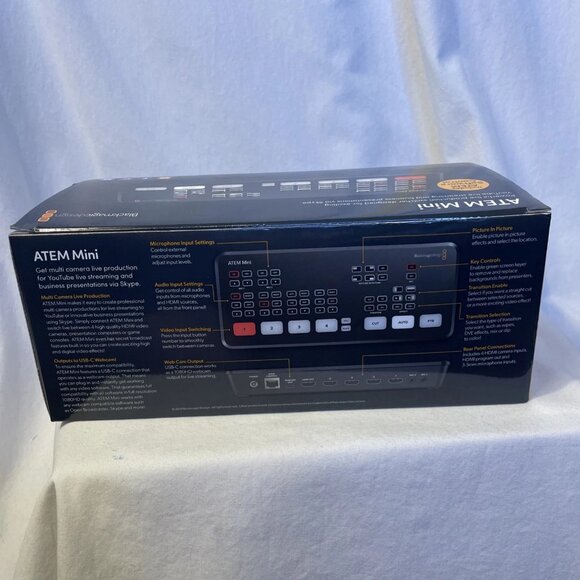 Blackmagic Design ATEM Mini Stream Switcher With BOYA Microphone Tether Pro Cabl - Picture 14 of 15